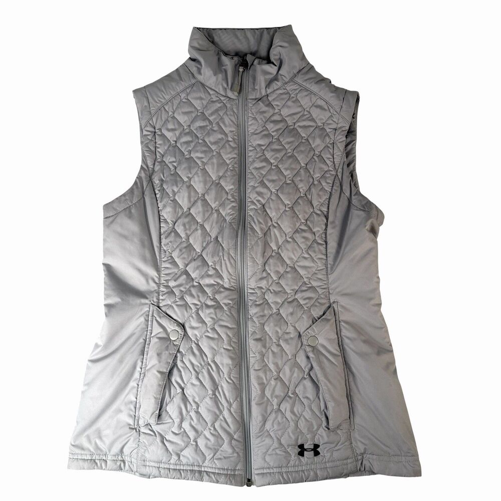 Under Armour Infrared Storm Gray Zip Front Packable PrimaLoft Vest Medium Women